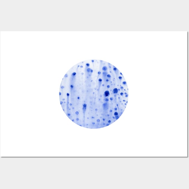 Blue rising bubbles (circle) Wall Art by FJBourne